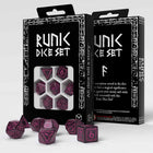 Gamers Guild AZ Q-Workshop Runic Dice Set: Shimmering Black & Magenta (Pre-Order) GTS