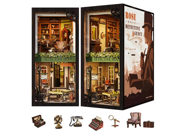 Gamers Guild AZ Robotime Rose Detective Agency Book Nook ACD Distribution