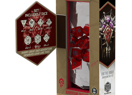 Gamers Guild AZ Sirius Dice Dungeons & Dragons X World of Warcraft: Adventure Dice Sets - For The Horde (Pre-Order) AGD