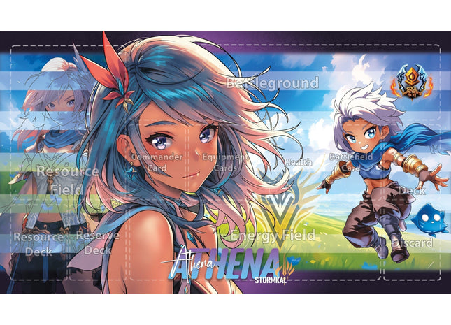 Gamers Guild AZ Soul Master Games Soul Masters: Gridded Playmat with Bag - Athena Stormkal (Pre-Order) Southern Hobby