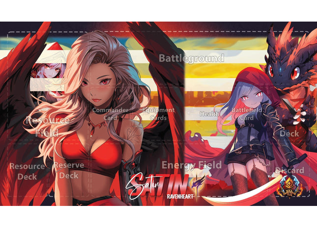 Gamers Guild AZ Soul Master Games Soul Masters: Gridded Playmat with Bag - Satin Ravenheart (Pre-Order) Southern Hobby
