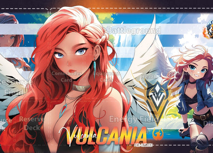 Gamers Guild AZ Soul Master Games Soul Masters: Gridded Playmat with Bag - Vulcania Homusubi (Pre-Order) Southern Hobby