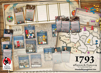 Gamers Guild AZ Sound of Drums 1793: Patriots & Traitors - Wooden Box Limited Deluxe Edition AGD