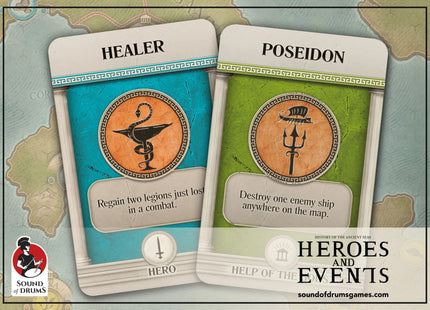 Gamers Guild AZ Sound of Drums History of the Ancient Seas: Heroes & Events Bonus Cards AGD