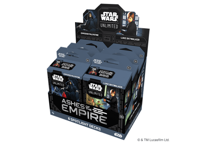 Gamers Guild AZ Star Wars Unlimited Star Wars: Unlimited - Ashes of the Empire: Spotlight Deck Display (Pre-Order) Asmodee