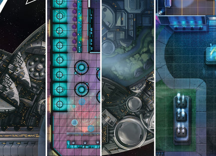 Gamers Guild AZ Starfinder Starfinder RPG: Flip-Mat - Absalom Station Multi-Pack ACD Distribution