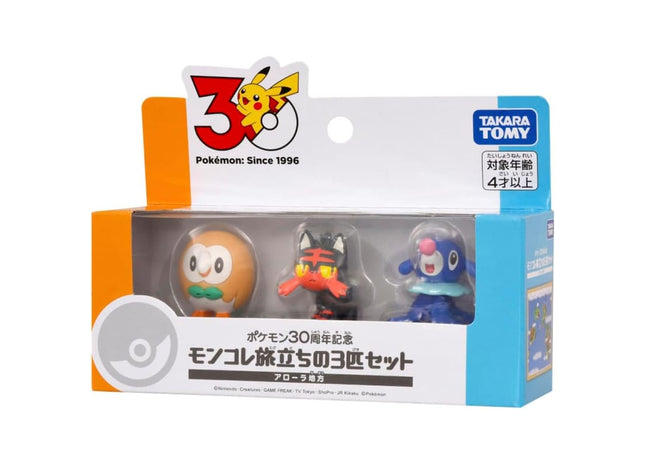 Gamers Guild AZ Takaratomy A.R.T.S Takaratomy A.R.T.S: Pokemon 30th Anniversary: Moncolle - Alola Starter Collection JBK International