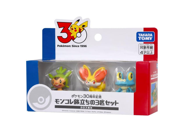 Gamers Guild AZ Takaratomy A.R.T.S Takaratomy A.R.T.S: Pokemon 30th Anniversary: Moncolle - Kalos Starter Collection JBK International