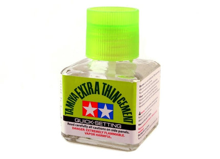 Gamers Guild AZ Tamiya Tamiya Extra Thin Quick Set Plastic Cement 40ml HobbyTyme