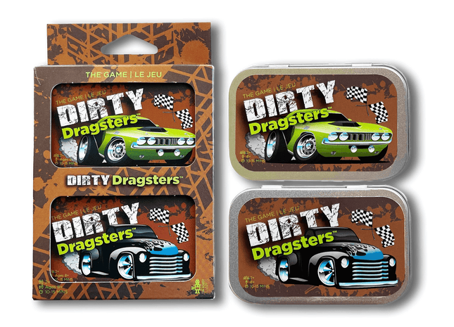 Gamers Guild AZ Tin Robot Games Dirty Dragsters: Black & Green Cars Quartermaster Direct