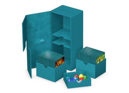 Gamers Guild AZ Ultimate Guard Twin Flip 'n' Tray 266+ Xenoskin Deck Case - Petrol Southern Hobby