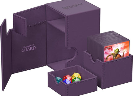 Gamers Guild AZ Ultimate Guard Ultimate Guard Xenoskin Flip'n'Tray Deck Case 80+ Purple GTS