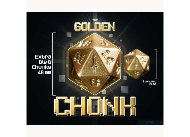Gamers Guild AZ Ultra Pro One-Up Dice: Golden Chonk Mythical Sword INFINITE BLACK LLC