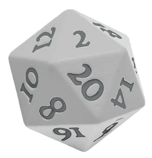 Gamers Guild AZ Ultra Pro Ultra Pro: Vivid Heavy Metal Dice - White (Pre-Order) AGD