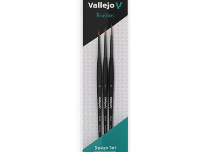 Gamers Guild AZ Vallejo Brush Set: Design: Synthetic fibers (Sizes 0, 1 & 2) ACD Distribution