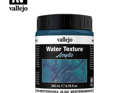 Gamers Guild AZ Vallejo Vallejo: 26.202 Diorama Effects Water Texture Mediterranean Blue HobbyTyme