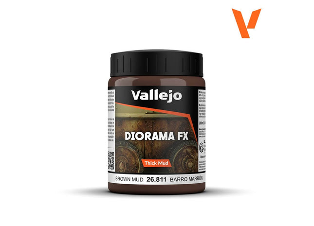 Gamers Guild AZ Vallejo Vallejo: 26.811 Diorama Effects - Thick Mud - Brown Mud HobbyTyme