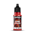 Gamers Guild AZ Vallejo Vallejo: Game Color 72.106 Scarlet Blood HobbyTyme