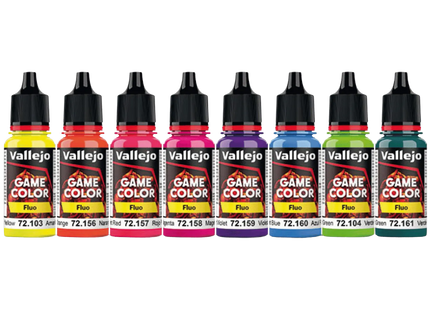Gamers Guild AZ Vallejo Vallejo: Game Color - Fluorescent Color Set (Pre-Order) AGD