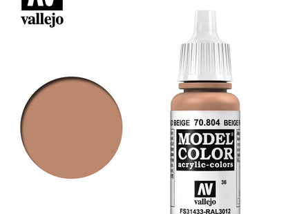 Gamers Guild AZ Vallejo Vallejo: Model Color 70.804 Beige Red HobbyTyme