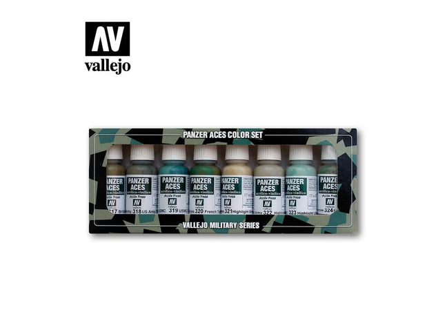 Gamers Guild AZ Vallejo Vallejo Panzer Aces Set: 70.126 Allied Tank Crew Uniforms HobbyTyme
