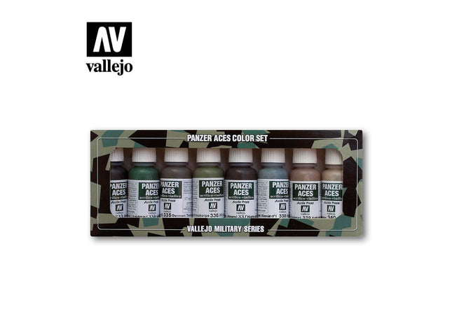 Gamers Guild AZ Vallejo Vallejo Panzer Aces Set: 70.128 German Crew Uniforms HobbyTyme