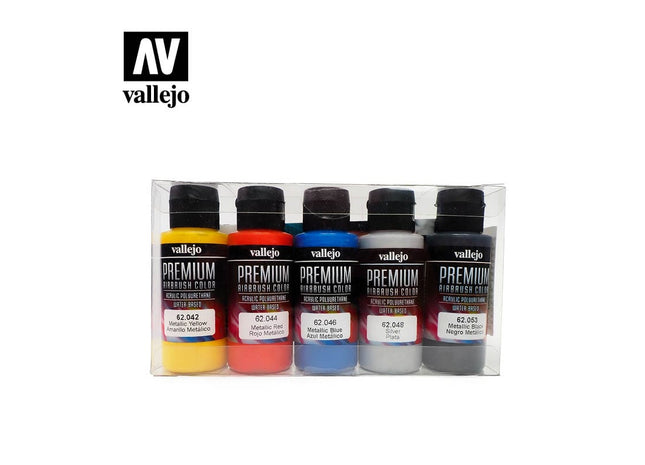 Gamers Guild AZ Vallejo Vallejo Premium Color Set: 62.103 Metallic Colors 60ml HobbyTyme