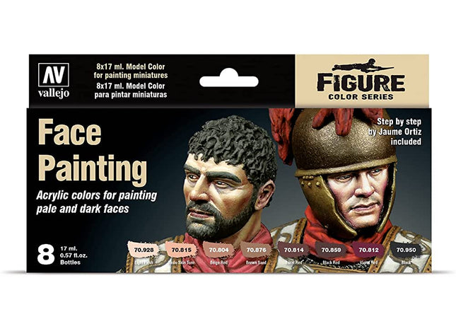 Gamers Guild AZ Vallejo Vallejo Set: 70.119 Face Painting Set 8 Colors HobbyTyme