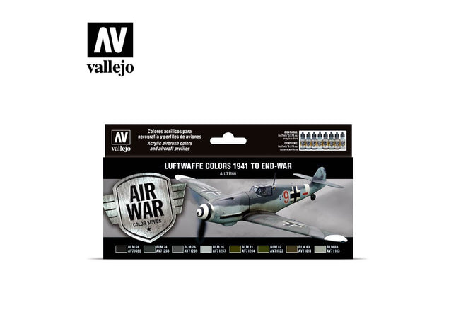 Gamers Guild AZ Vallejo Vallejo Set: 71.166 Luftwaffe colors 1941 to end-war HobbyTyme
