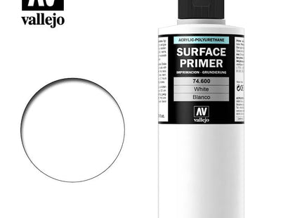 Gamers Guild AZ Vallejo Vallejo: Surface Primer 74.600 White 200ml HobbyTyme