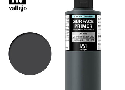 Gamers Guild AZ Vallejo Vallejo: Surface Primer 74.603 German Panzer Grey 200ml HobbyTyme