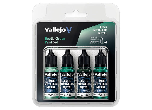 Gamers Guild AZ Vallejo Vallejo: True Metallic Metal - Beetle Green Color Set (Pre-Order) ACD Distribution