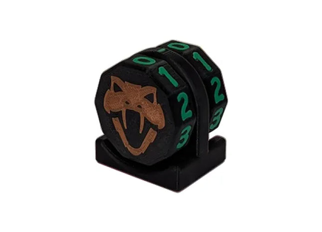Gamers Guild AZ Viper Sleeves Viper Copperhead Life Counter – Black w/ Green Viper Sleeves
