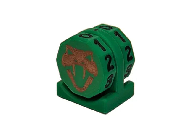Gamers Guild AZ Viper Sleeves Viper Copperhead Life Counter – Green w/ Black Viper Sleeves
