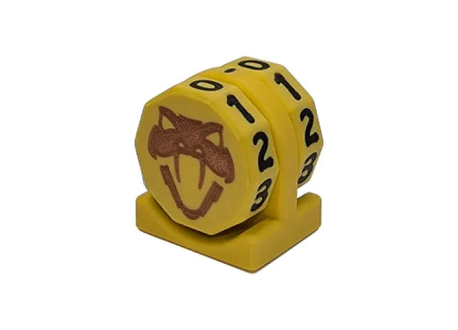 Gamers Guild AZ Viper Sleeves Viper Copperhead Life Counter – Yellow w/ Black Viper Sleeves