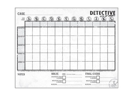 Gamers Guild AZ VRG Detective: City of Angels: Investigation Sheets VRG