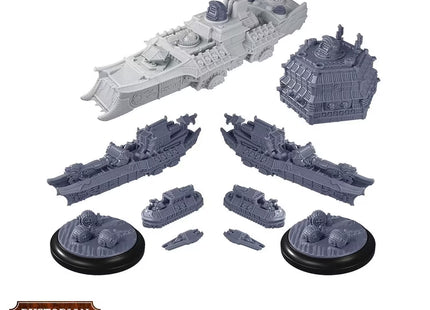 Gamers Guild AZ Warcradle Studios Dystopian Wars: Ergun Battlefleet Set Occam Distribution