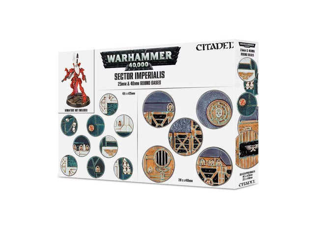 Gamers Guild AZ Warhammer 40,000 Warhammer 40K: Sector Imperialis 25 & 40mm Round Bases Games-Workshop