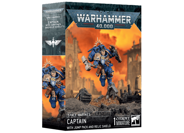 Gamers Guild AZ Warhammer 40,000 Warhammer 40K: Space Marines - Captain with Jump Pack & Relic Shield (Pre-Order) Games-Workshop