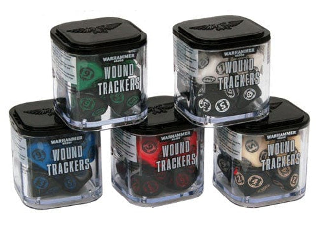 Gamers Guild AZ Warhammer 40,000 Warhammer: Wound Trackers (Black & Ivory) Games-Workshop
