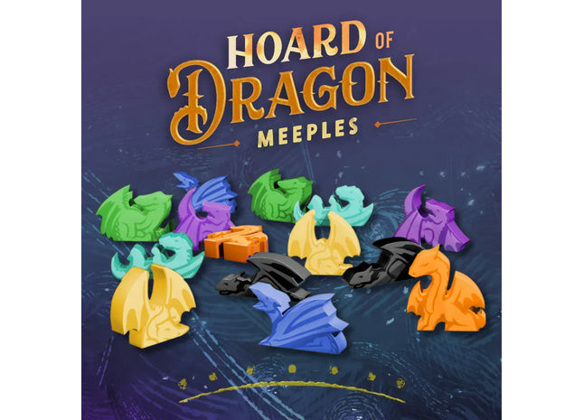 Gamers Guild AZ Weird Giraffe Games Hoard of Dragon Meeples (140x Meeples in 7 colors) (Pre-Order) ACD Distribution
