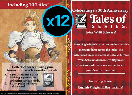 Gamers Guild AZ Weiss Schwarz Weiss Schwarz: Tales Of Series Display Case (Pre-Order) YY Card World