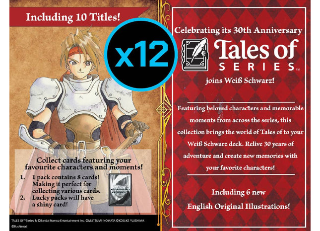 Gamers Guild AZ Weiss Schwarz Weiss Schwarz: Tales Of Series Display Case (Pre-Order) YY Card World