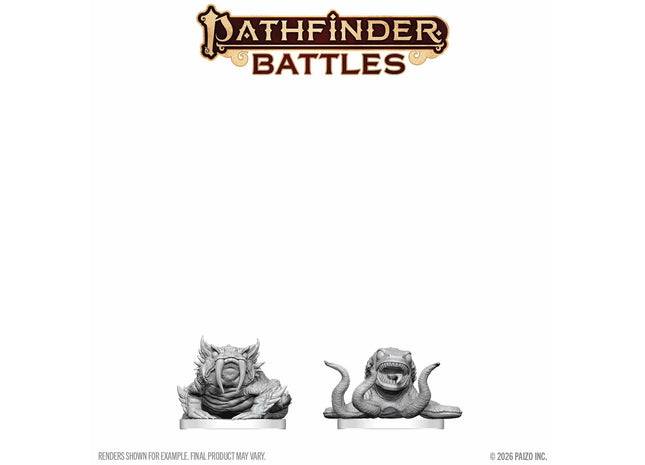 Gamers Guild AZ WizKids WZK90868: Pathfinder Battles Deep Cuts Unpainted Miniatures - Bogwid & Slurk (Pre-Order) AGD