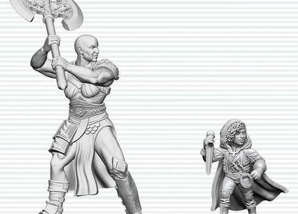 Gamers Guild AZ WizKids WZK90884 D&D Nolzur's Marvelous Miniatures: Goliath Barbarian & Halfling Rogue (Pre-Order) Southern Hobby