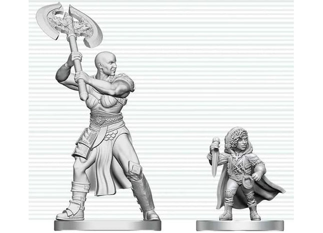 Gamers Guild AZ WizKids WZK90884 D&D Nolzur's Marvelous Miniatures: Goliath Barbarian & Halfling Rogue (Pre-Order) Southern Hobby