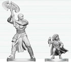 Gamers Guild AZ WizKids WZK90884 D&D Nolzur's Marvelous Miniatures: Goliath Barbarian & Halfling Rogue (Pre-Order) Southern Hobby
