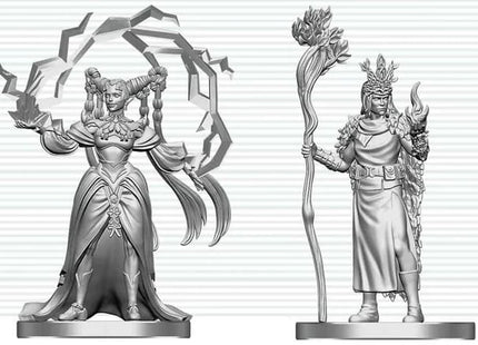 Gamers Guild AZ WizKids WZK90886 D&D Nolzur's Marvelous Miniatures: Human Druid & Elf Sorcerer (Pre-Order) Southern Hobby