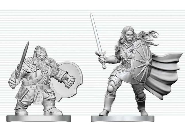 Gamers Guild AZ WizKids WZK90887 D&D Nolzur's Marvelous Miniatures: Dwarf Fighter & Orc Paladin (Pre-Order) Southern Hobby