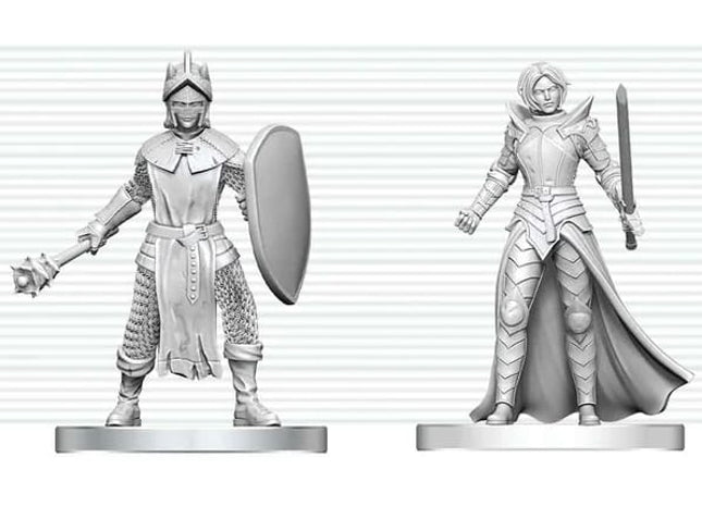 Gamers Guild AZ WizKids WZK90892 D&D Nolzur's Marvelous Miniatures: Black Gauntlet & Zhentilar Paladin of Bane (Pre-Order) Southern Hobby